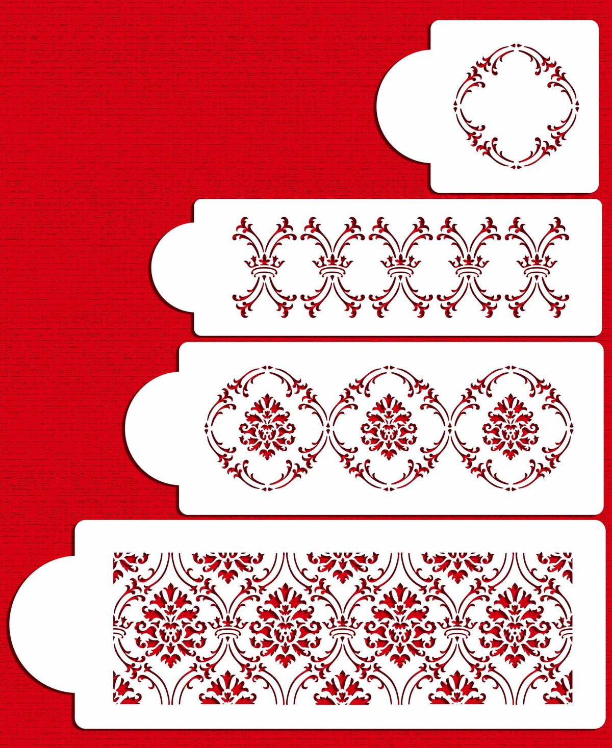 Royal Damask Cake Stencil Set L3023