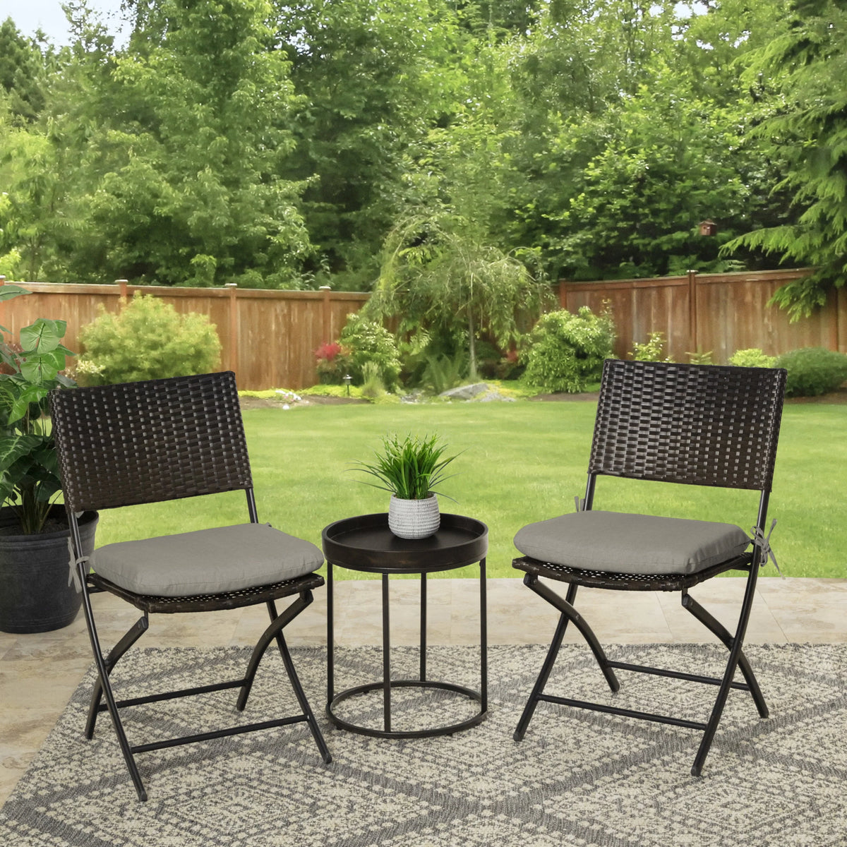 Navy Blue Rectangle Outdoor Seat Pad 2 Pack J6739