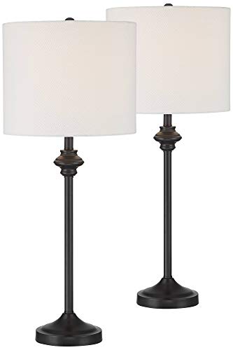Set of 2 Black Metal Table Lamps V8575