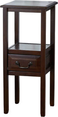 Brown Mahogany Acacia Wood Accent Table with Drawer A355971