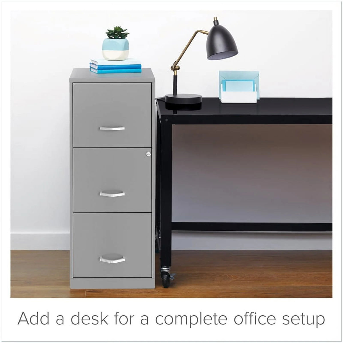 3 Drawer Metal File Cabinet with Lock I637