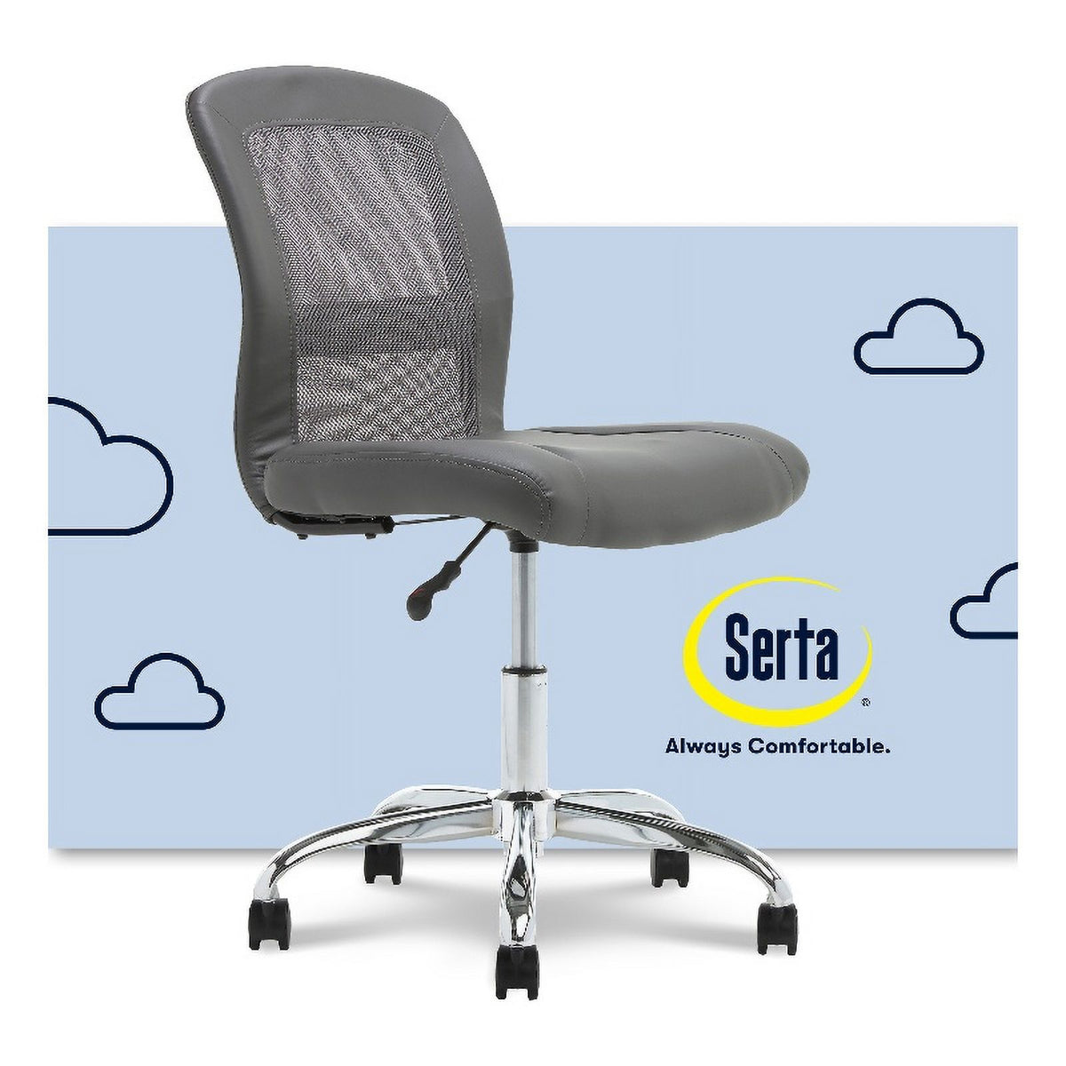 2-Piece Set with Standing Desk and Armless Task Chair E1524