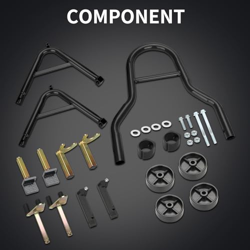 Motorcycle Stand & Lift Combo 882LBS Front/Rear Wheel Stand Black P698