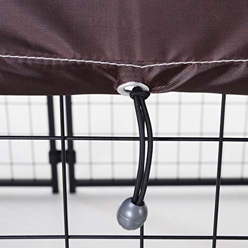 4.6' x 4.6' x 5' Black Welded Wire Outdoor Dog Kennel F1723
