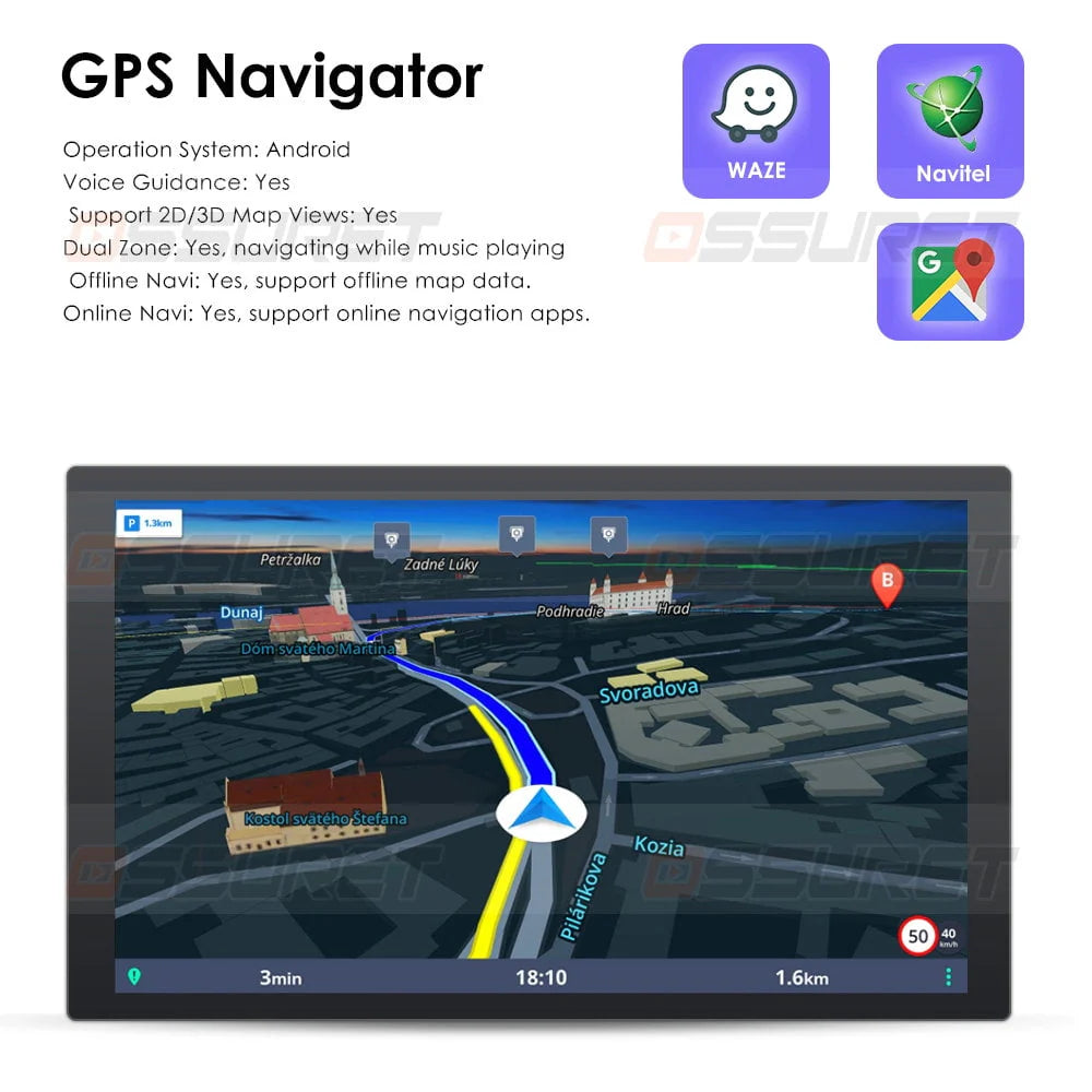 Android 12 Carplay 32GB Car Stereo Radio GPS Navigation E6889