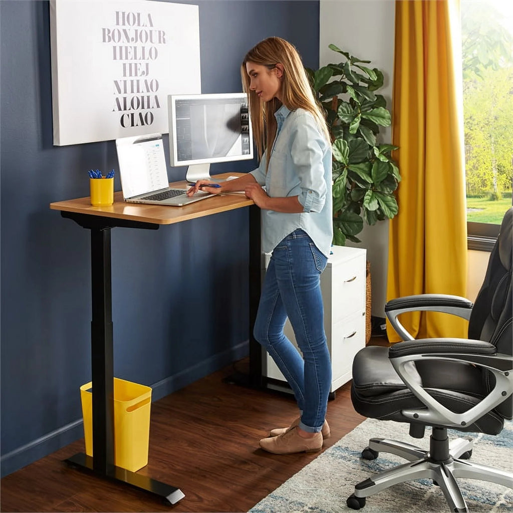 2-Piece Set with Standing Desk and Armless Task Chair E1524