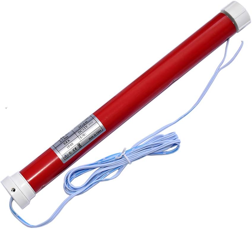 12V DIY Electric Roller Blind Tubular Motor Kit, 2 Wire Motor, 1.5 inch Roller Pipe, Pack of 2 W32489