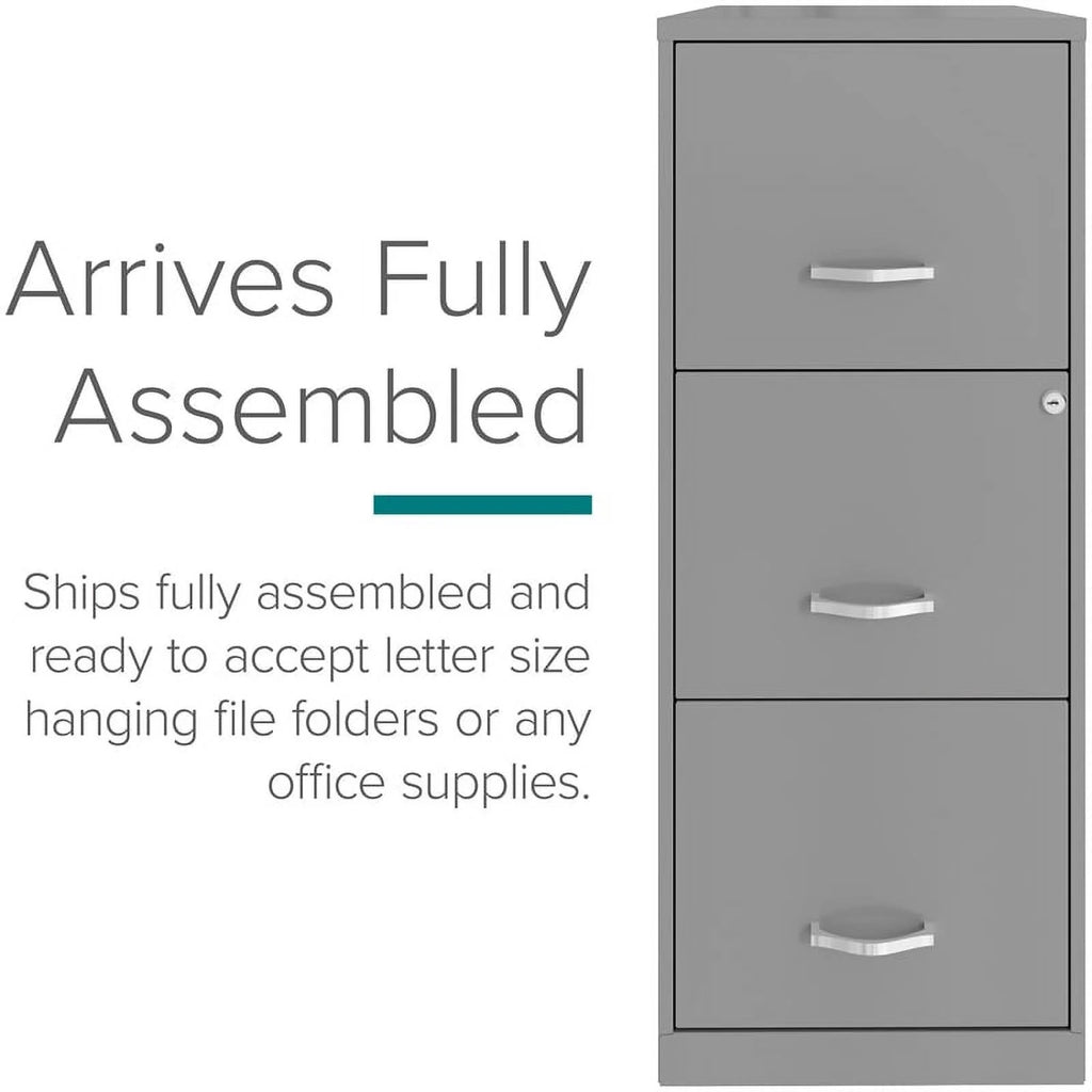 3 Drawer Metal File Cabinet with Lock I637
