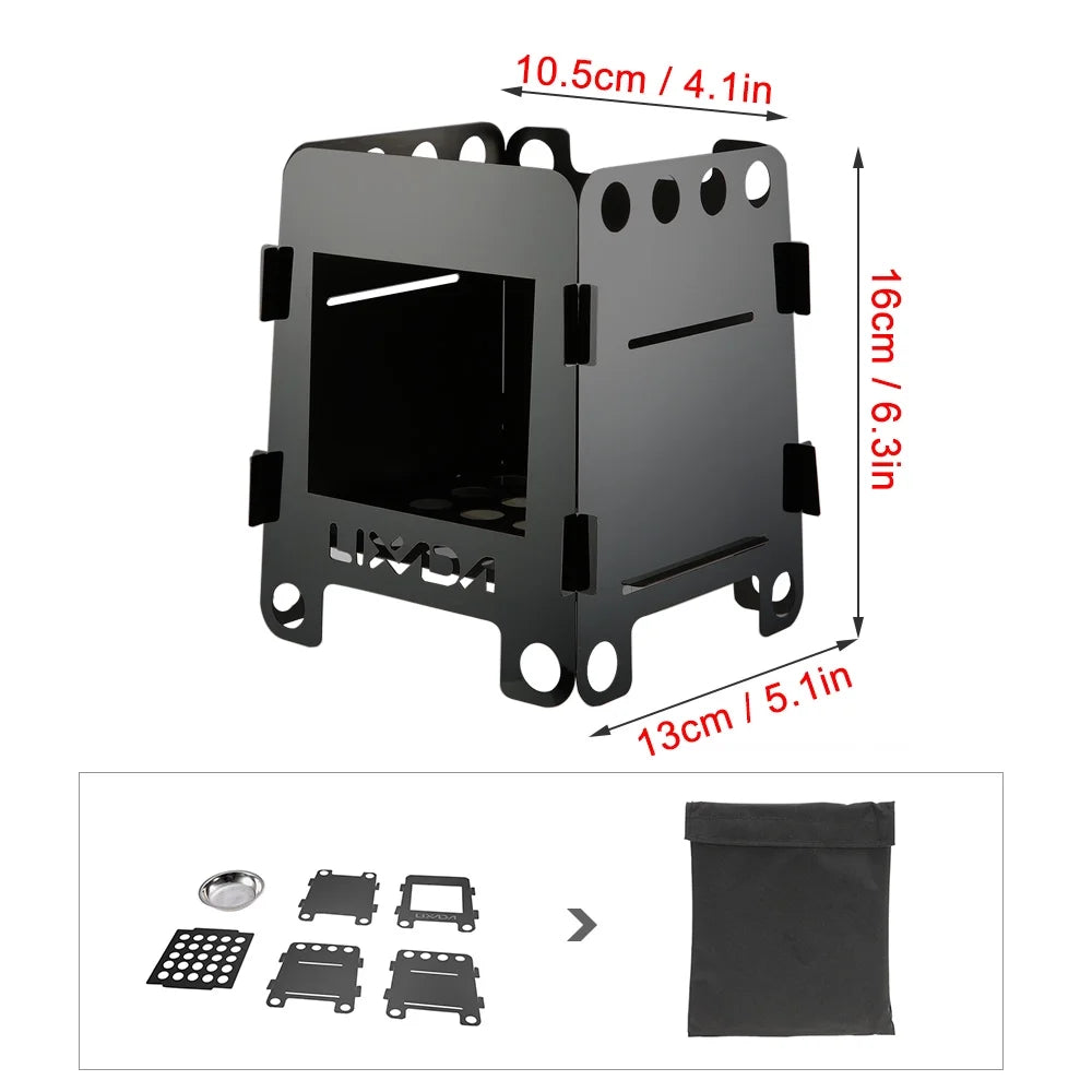 Portable Folding Stainless Steel Wood Burning Stove Y31535