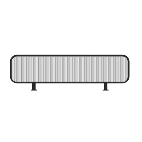 Striped Matte Glass Privacy Screen W468