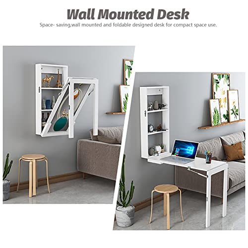 Natural Freestanding 3 Tier Ladder Shelf Desk D916