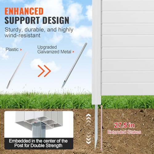 50" W x 50" H 2-Panel Vinyl Privacy Fence G738345