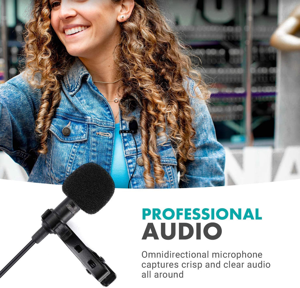 48-Channel UHF Wireless Lavalier Microphone System with 1 Receiver, 1 Transmitter, and 1 Lapel Microphone M57708