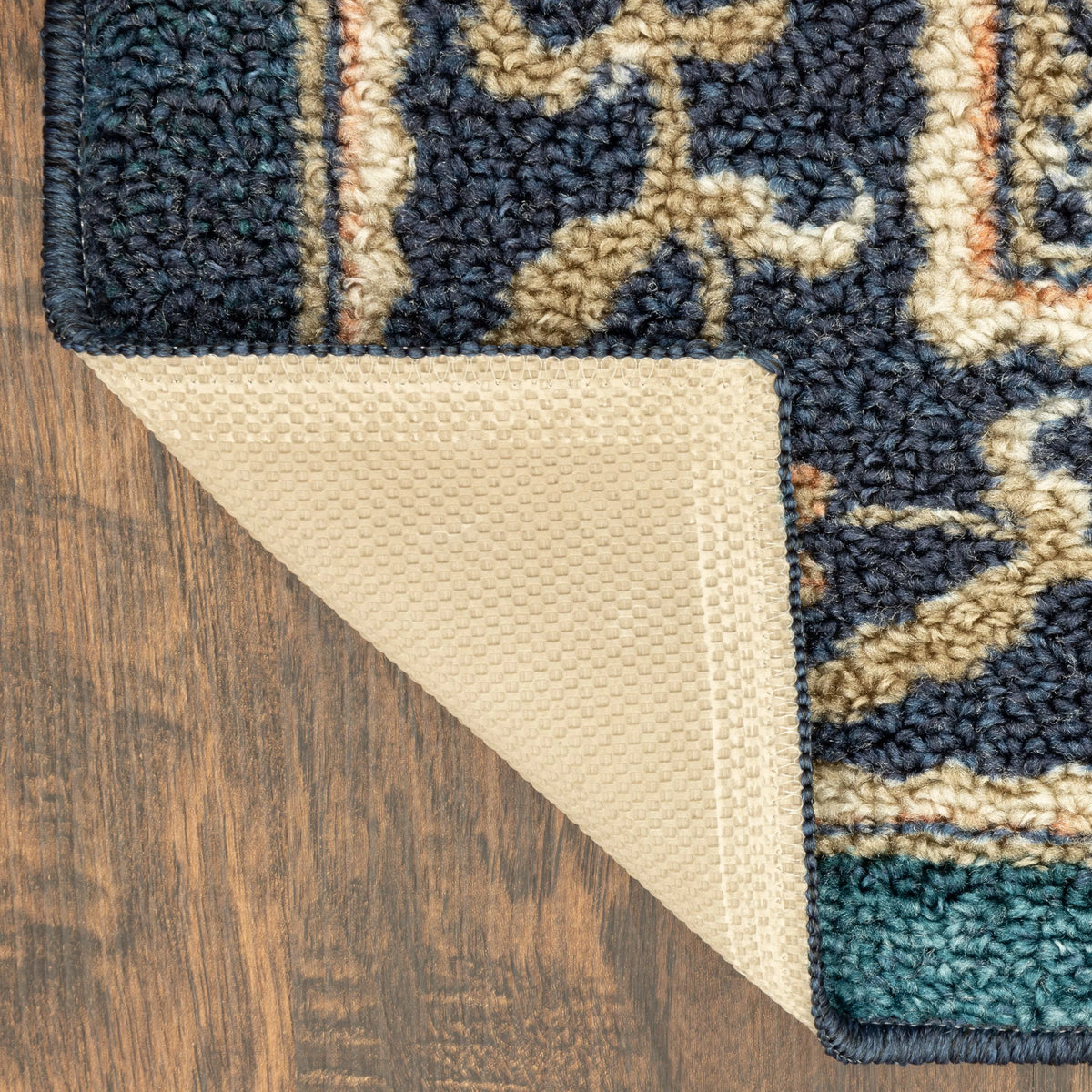 Teal Blue Print Indoor Area Rug, 7' x 10' G78795