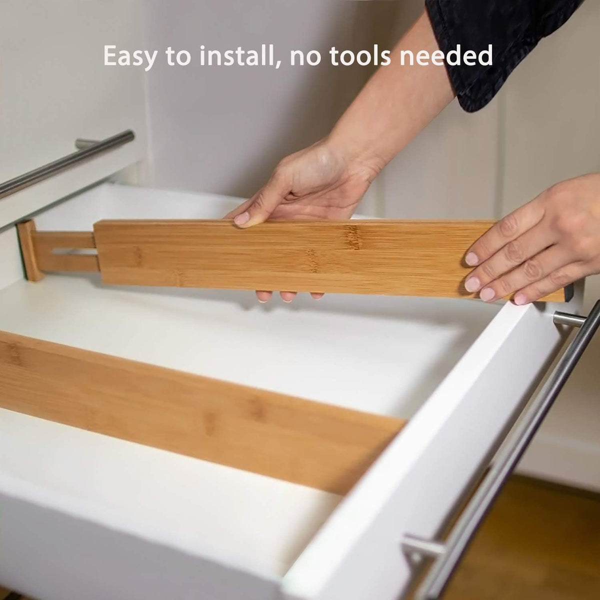 Adjustable Bamboo Drawer Divider 4 Pack A958312