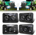 60W 4x6 inch LED Headlights Hi/lo Beam Separately Chrome O254