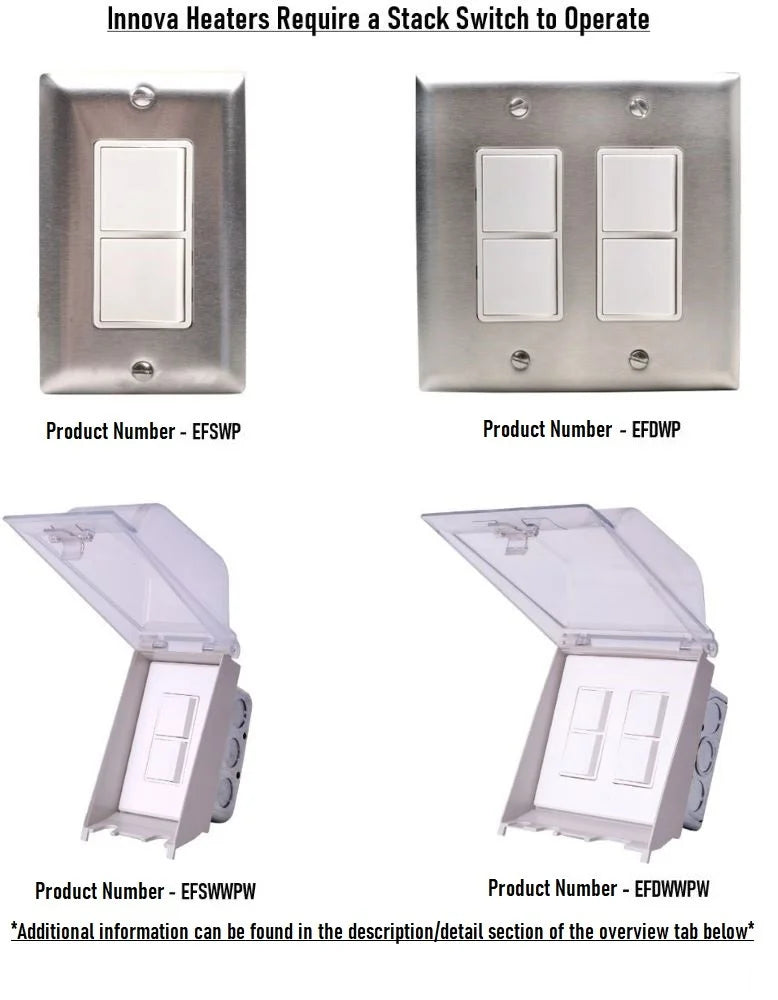 4000 Watt Electric Infrared Dual Element Wall Mount Heater N4986