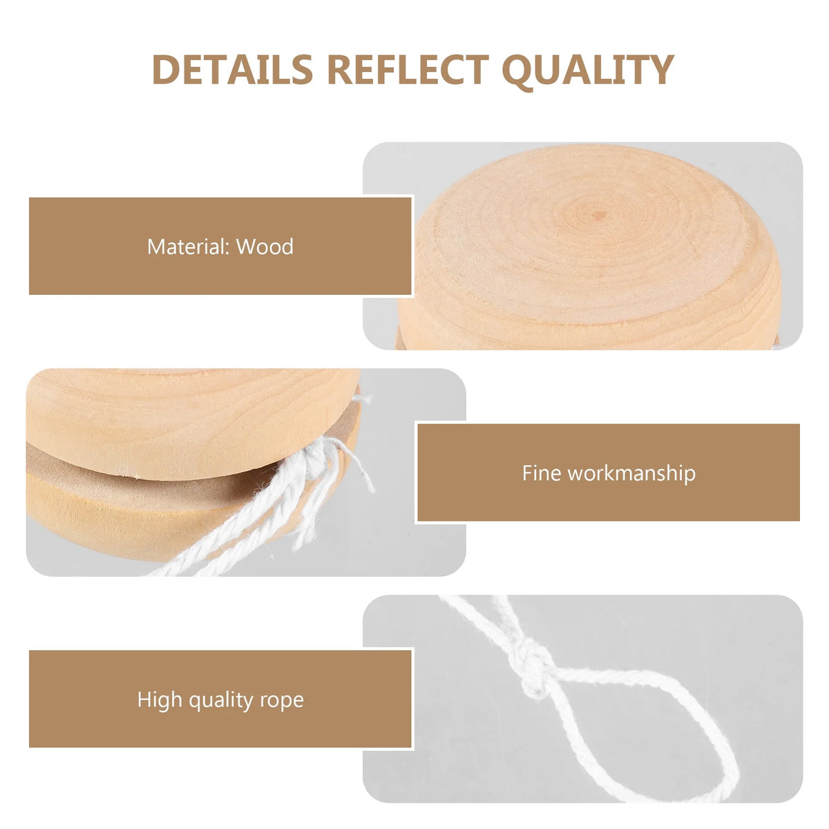 10 Pcs Unfinished Wood Yo-yo A625782