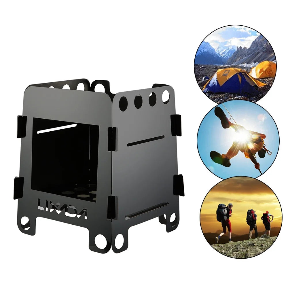 Portable Folding Stainless Steel Wood Burning Stove Y31535
