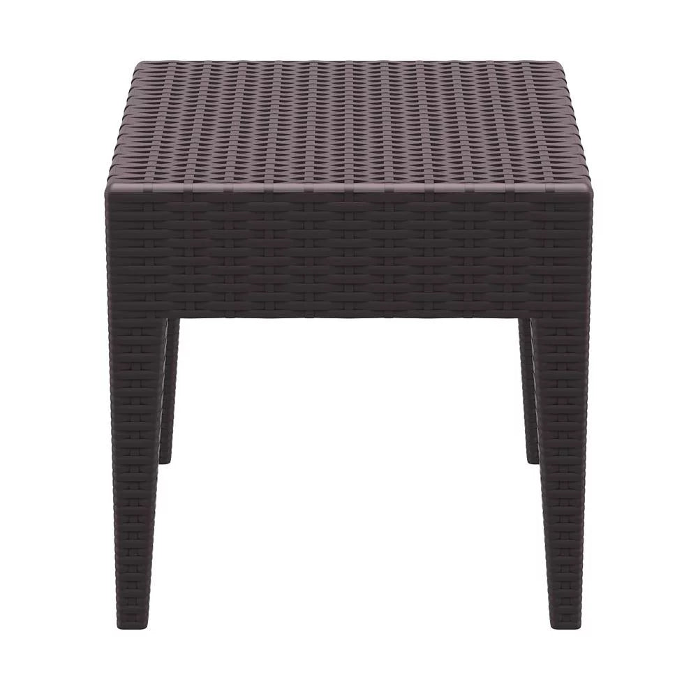Brown Square Resin Side Table E34890