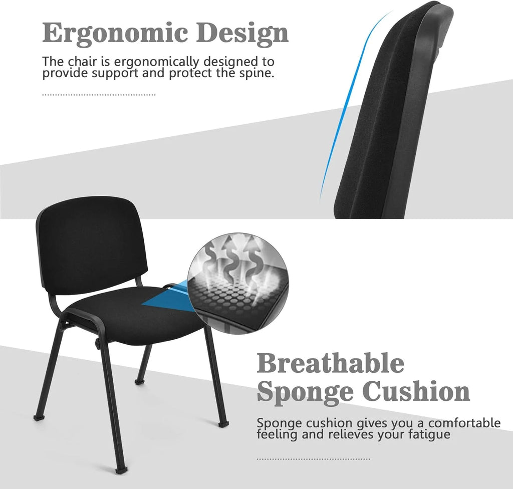 5 PCS Ergonomic Stackable Office Chairs Set C4301
