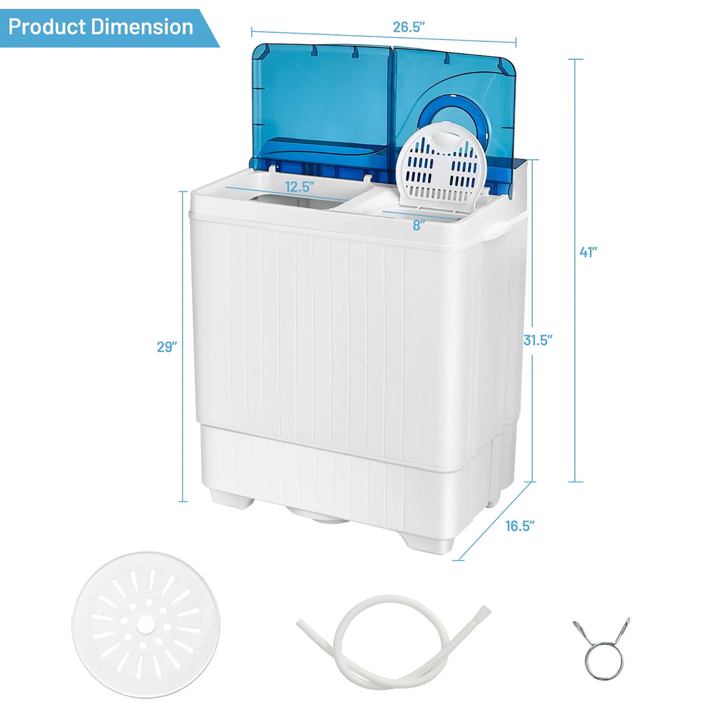 Portable Semi-automatic Washing Machine Blue H680931