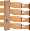 Adjustable Bamboo Drawer Divider 4 Pack A958312