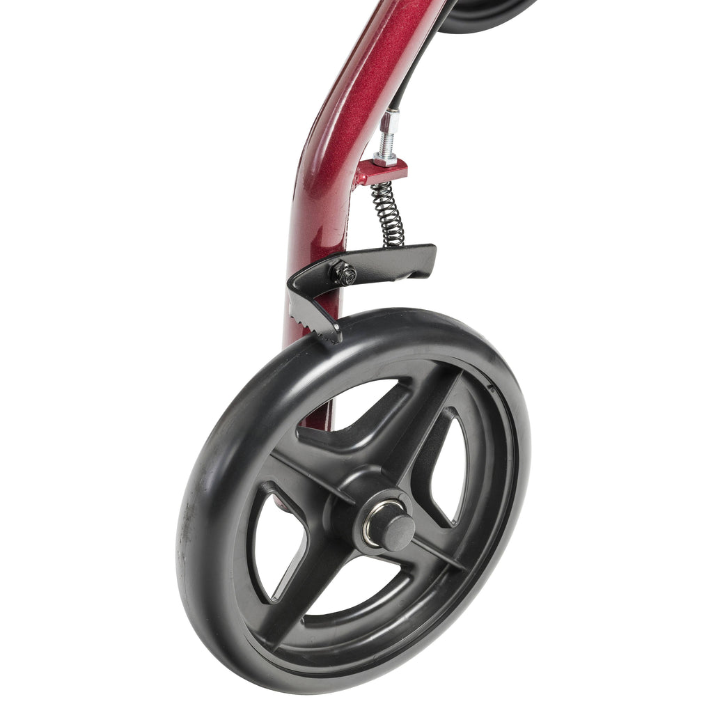Red Aluminum Rollator with Padded Seat F153