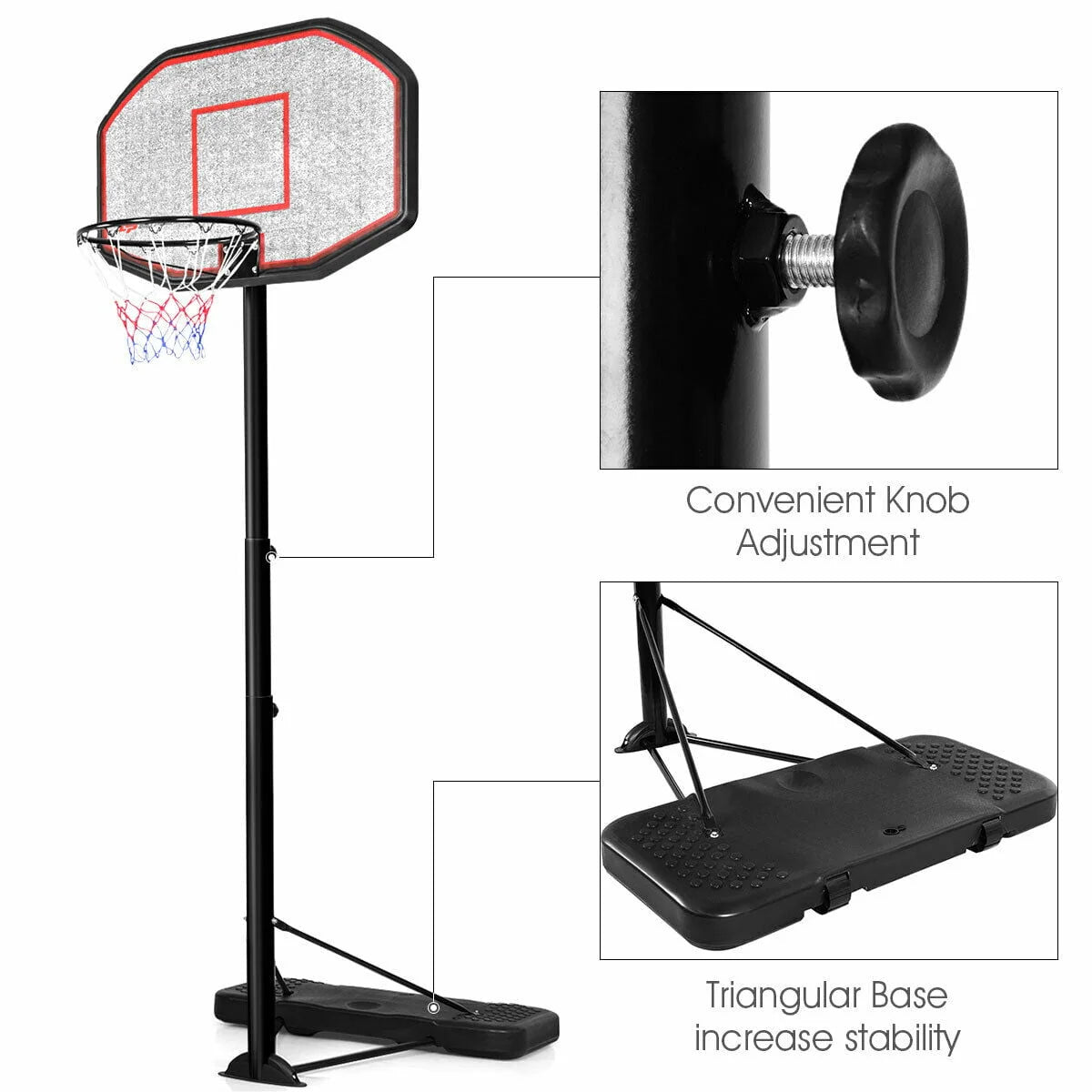 Adjustable Height Basketball Hoop System A760