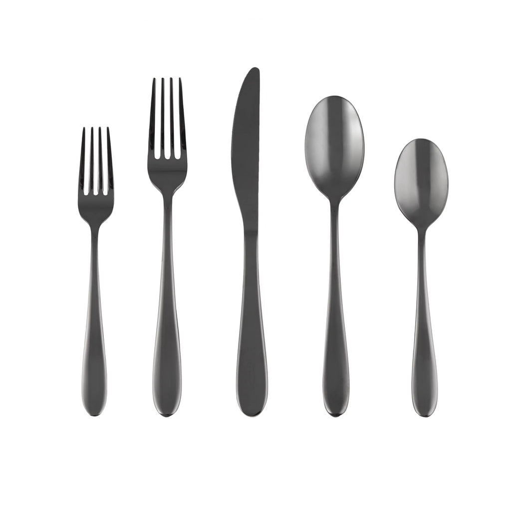 Black 20-Piece Flatware Set D46852
