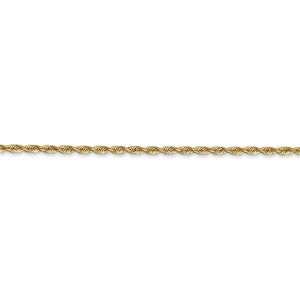 14kt Yellow Gold Diamond Cut Rope Chain, 30 inch, Lobster Clasp V3967