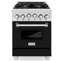 24 Inch Gas Range Stainless Steel Black Matte G713