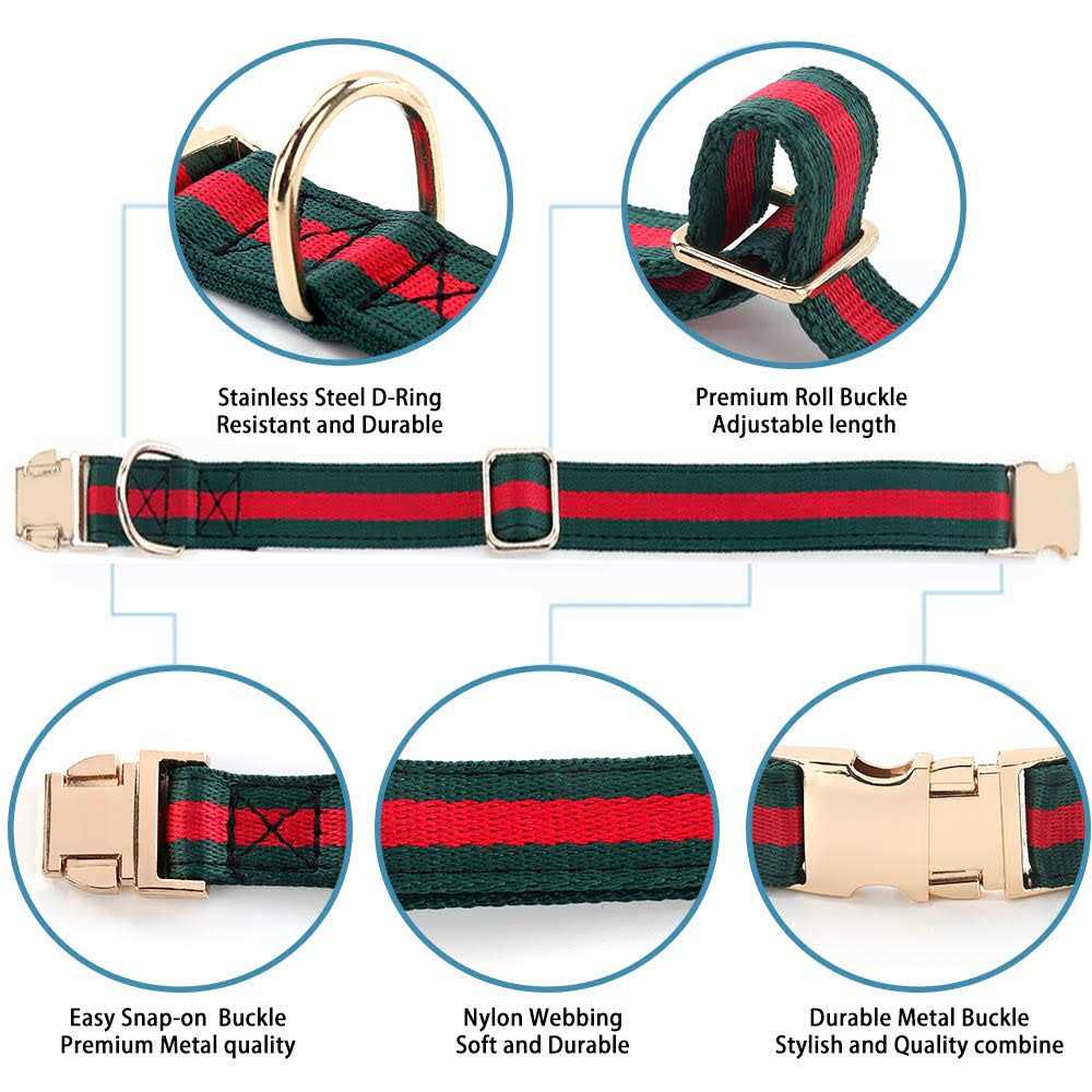 Adjustable Dog Collar with Metal Buckle I56757