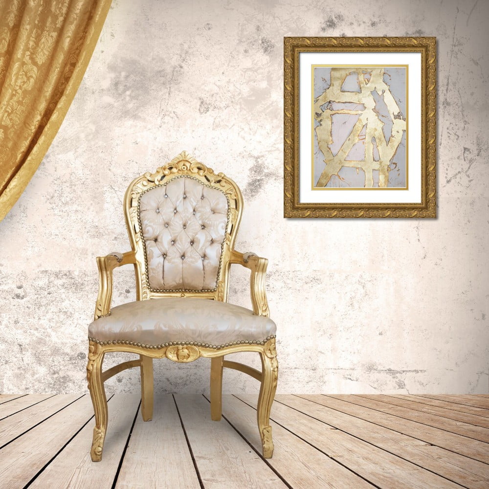 Gold Ornate Wood Framed Art Print W722