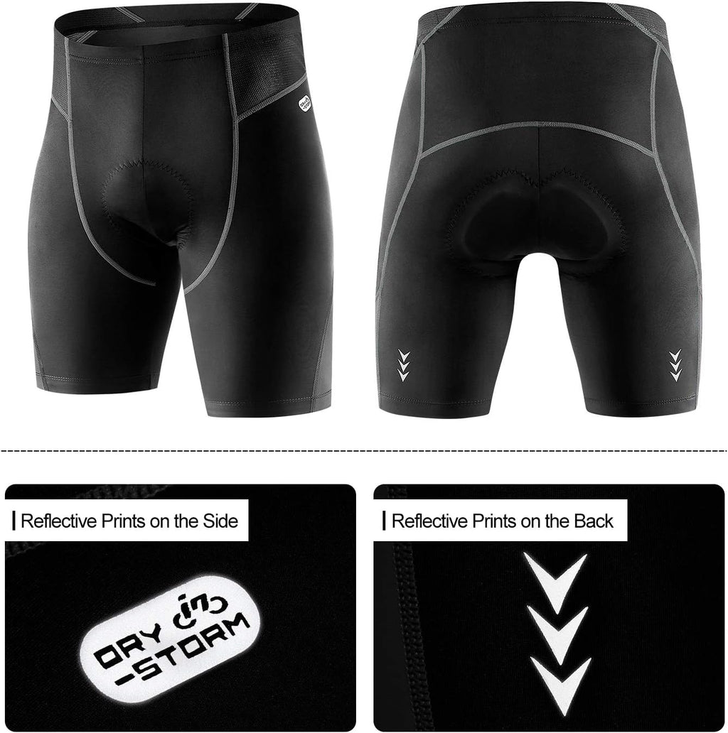 Grey 3D Padded Cycling Shorts Y100855