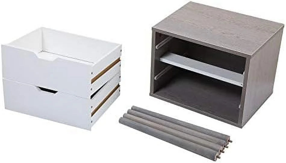 Blue Nightstand with Drawer Solid Wood Leg X50050
