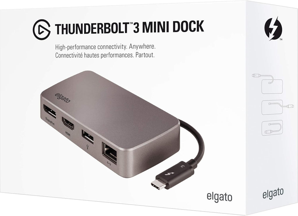 Thunderbolt 3 Mini Dock with Built-In Thunderbolt Cable, Gigabit Ethernet I5000
