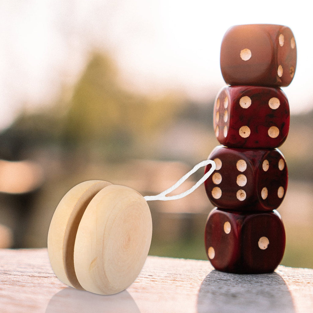 10 Pcs Unfinished Wood Yo-yo A625782