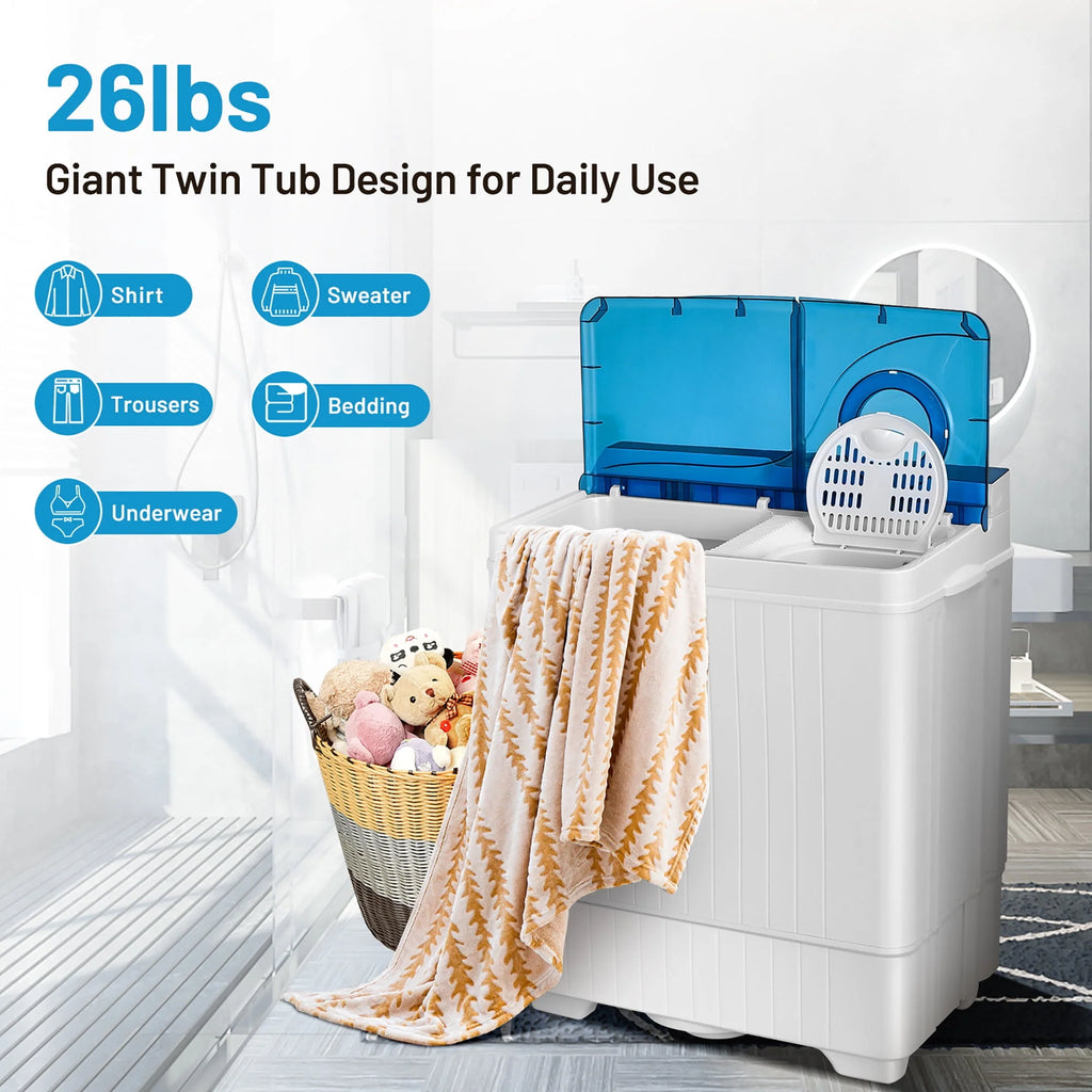 Portable Semi-automatic Washing Machine Blue H680931