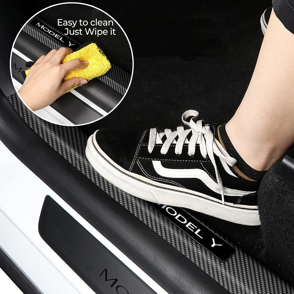 Carbon Fiber Door Sill Protector Set of 4 Q1127