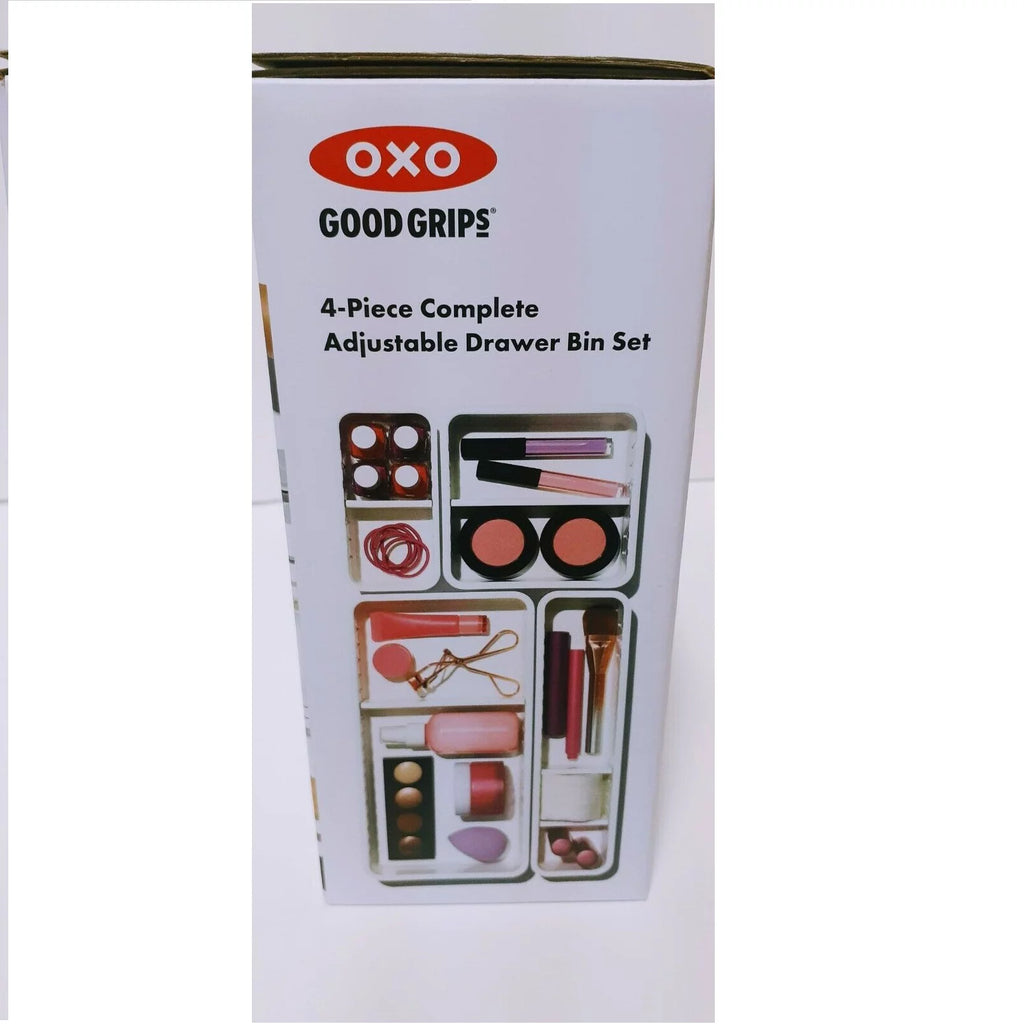 Adjustable Bathroom Drawer Bin with Removable Dividers 4 Piece Set O502947