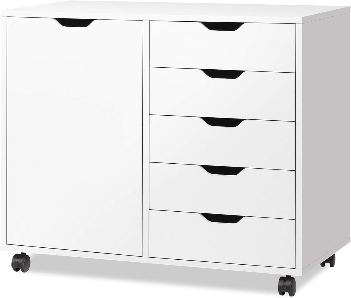 Black 5-Drawer Wood Dresser Q882