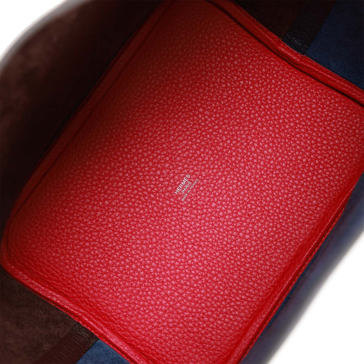 Bleu Nuit Framboise Rouge Sellier Clemence Palladium Hardware Bucket Bag F74497
