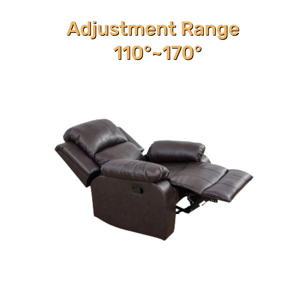 Leather Recliner Chair with Adjustable Backrest Y23018