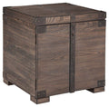 Grayish Brown Square End Table L55415