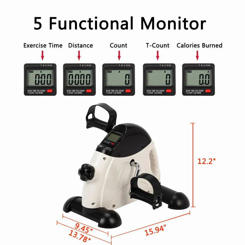 White Portable Mini Cycle Pedal Exerciser S2965
