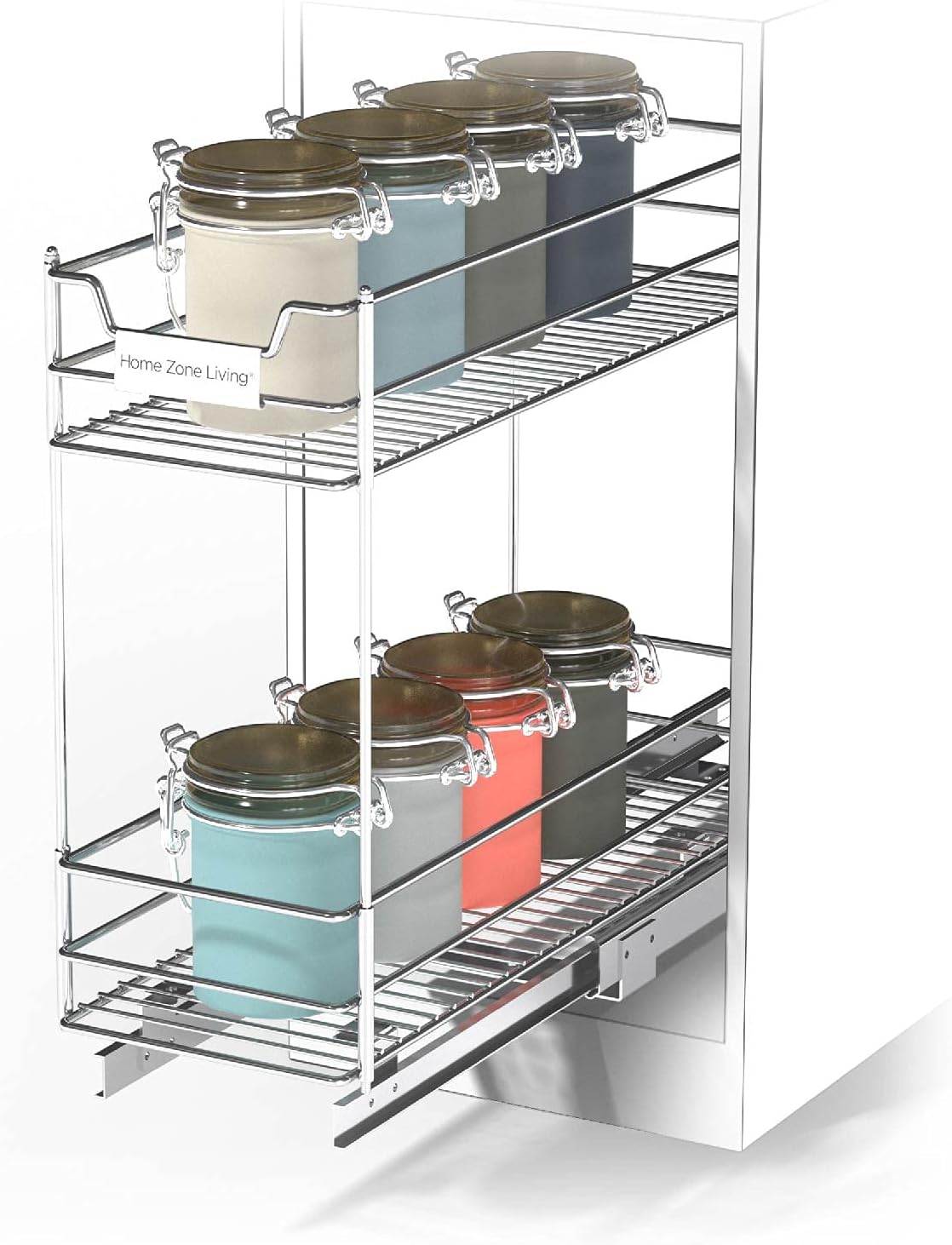 2-Tier Slide Out Drawer Cabinet Organizer L868