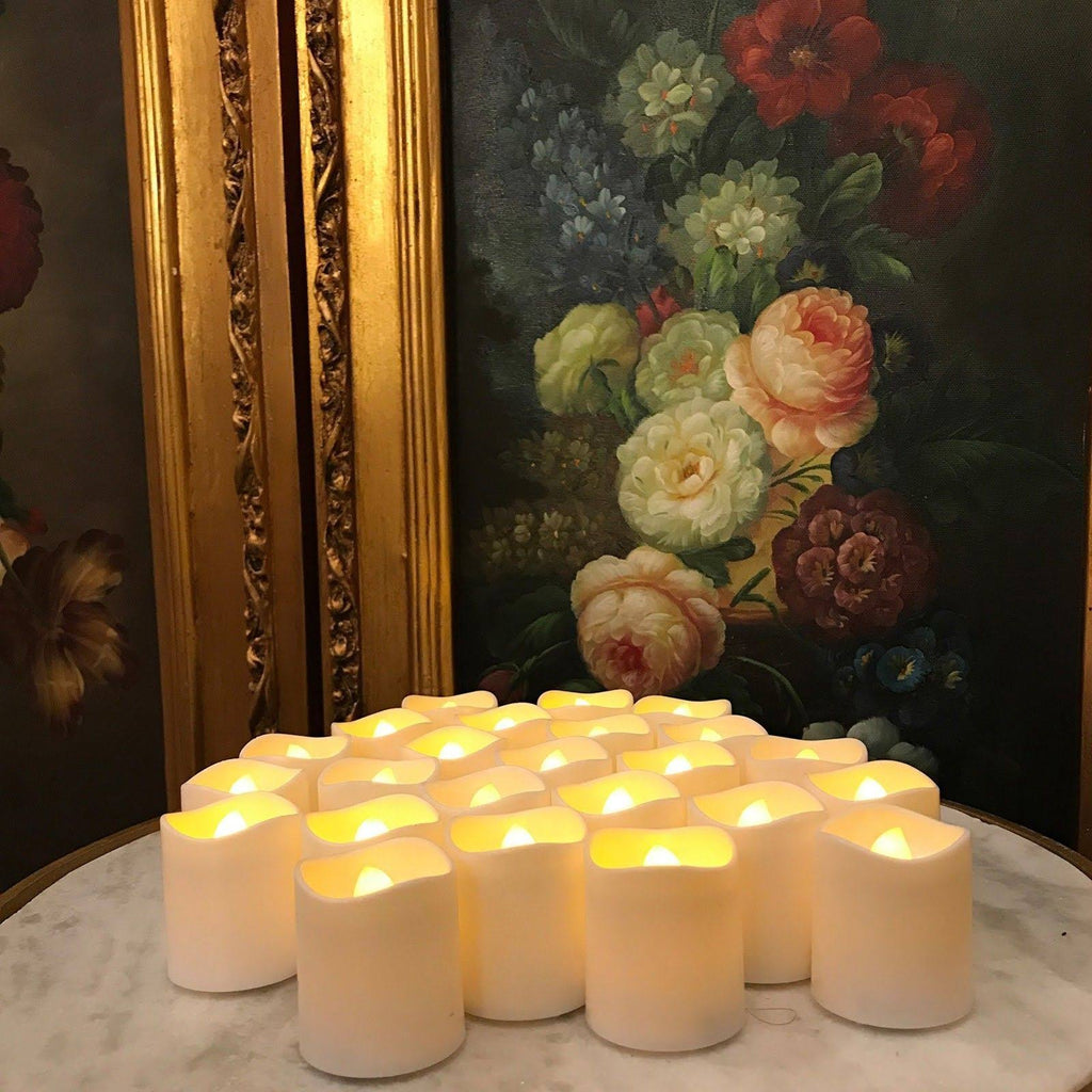 Battery-Powered Unscented LED Tea Light Candles, 24 Pack M6706