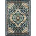 Teal Blue Print Indoor Area Rug, 7' x 10' G78795