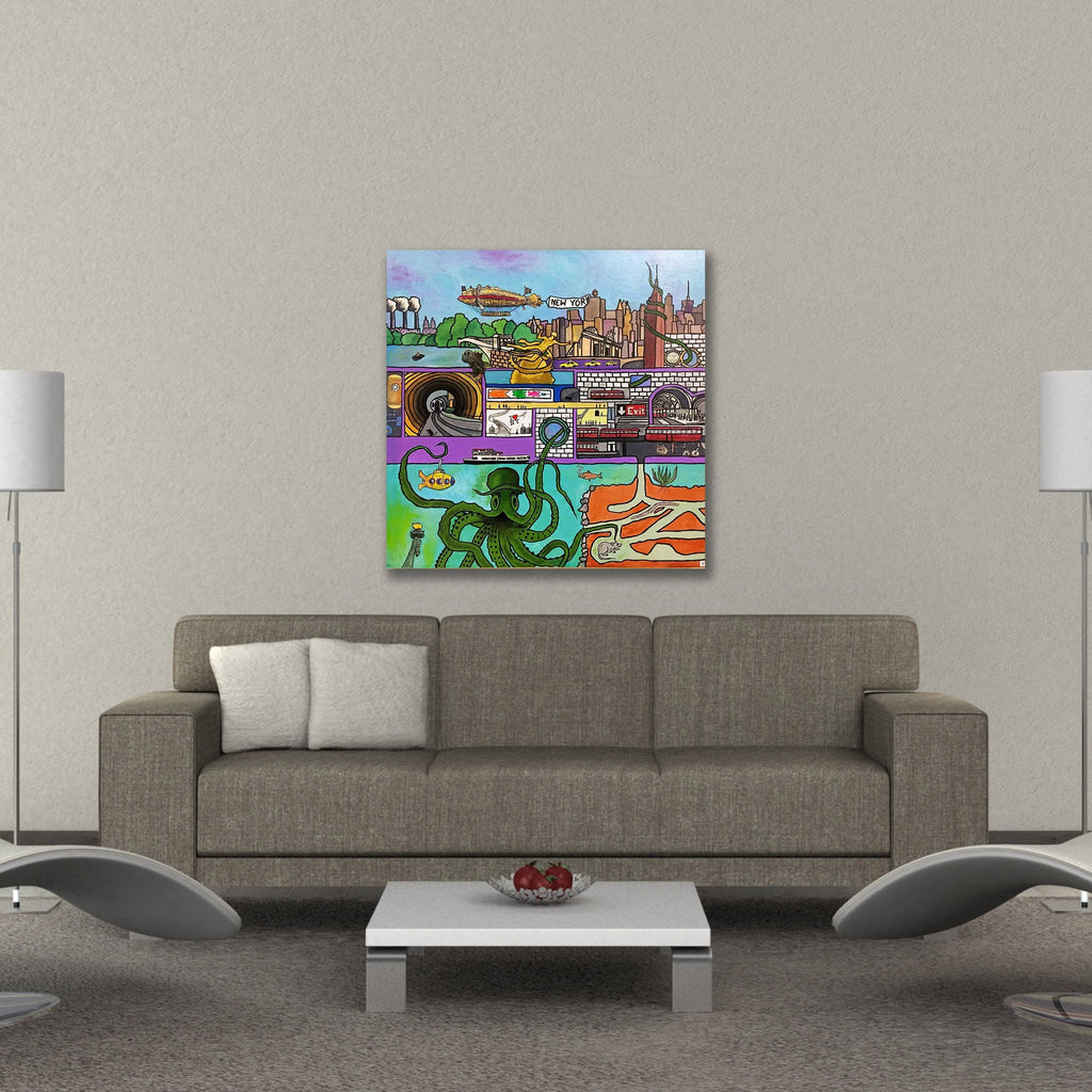 Green Wall Art on Canvas A3058